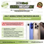 USA T-MOBILE / SPRINT / METROPCS UNLOCK ALL IPHONE TILL 16 PRO MAX